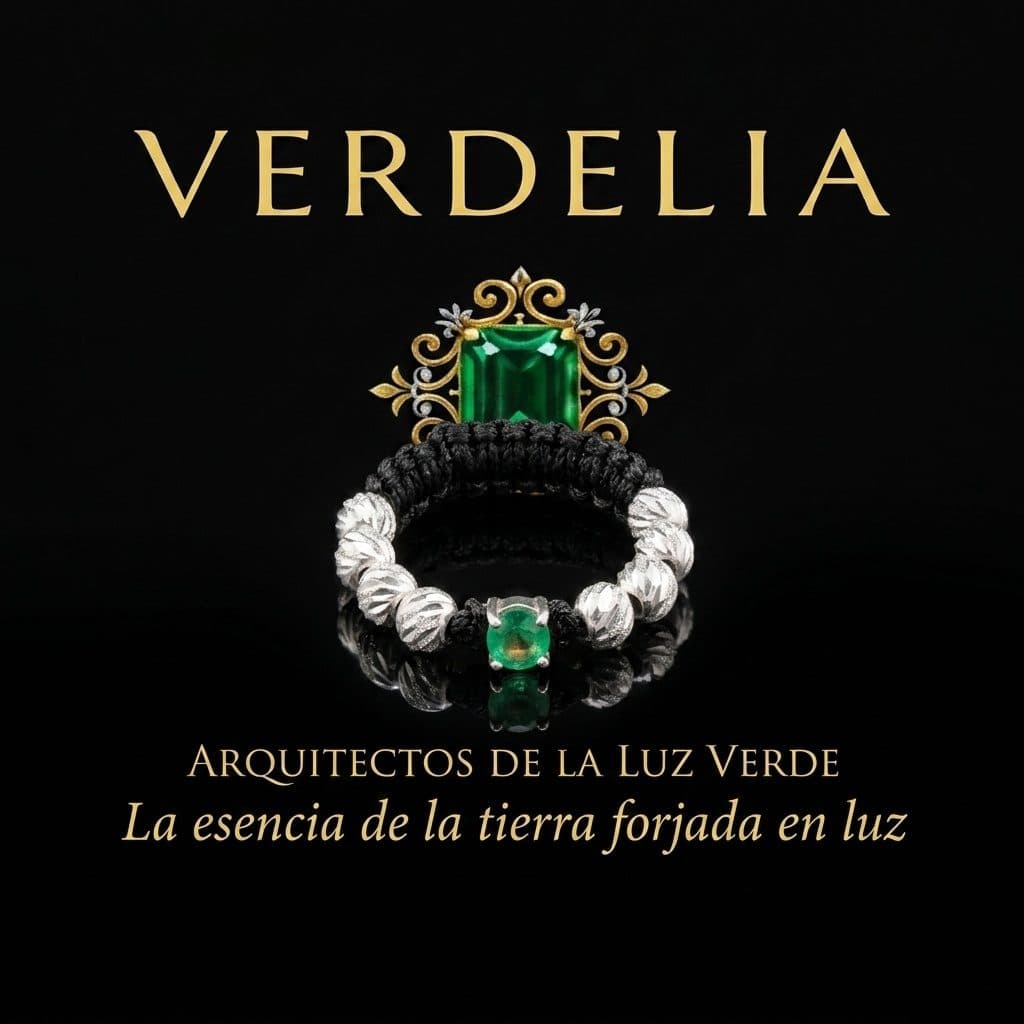 Anillo Tejido 'Luz Ancestral' en Plata 925 y Esmeralda Natural
